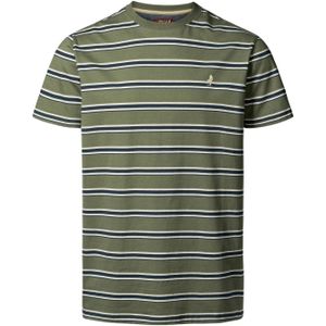 MCS Shirt 'Maverick'  navy / pastelgroen / donkergroen / wit