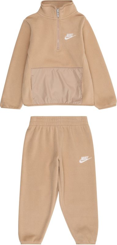 Nike - Sportswear Joggingpak - Cappuccino - Fleece - Halve Rits