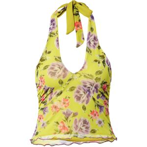 Nasty Gal Top  geel / pastellila / donkerlila / lichtrood