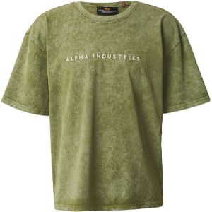 ALPHA INDUSTRIES Shirt  appel / wit