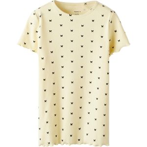 Ribgebreid T-shirt - Slim Fit - Korte Mouwen