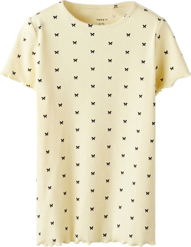 Ribgebreid T-shirt - Slim Fit - Korte Mouwen