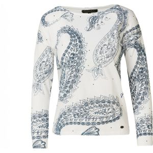 KOROSHI Shirt  navy / wit