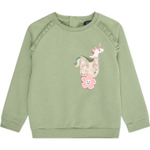 BLUE SEVEN Sweatshirt  groen / pastelgroen / rosa / wit