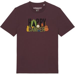 Watapparel Shirt 'Happy Camper'  gemengde kleuren / donkerrood