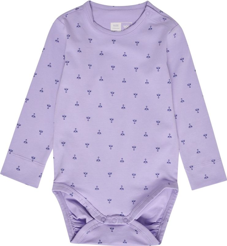 Hummel Rompertje/body 'Beesy'  aubergine / lavendel