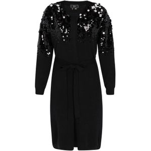 faina Gebreid vest  zwart