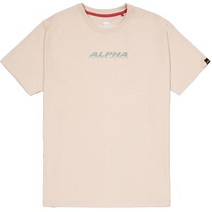 Alpha Industries - Back Print Rubber T-shirt - Zwart - Korte Mouwen