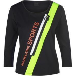MADELEINE Shirt  neongroen / donkeroranje / zwart / wit