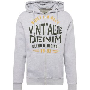 BLEND Sweatvest  grijs gemêleerd / oranje / zwart