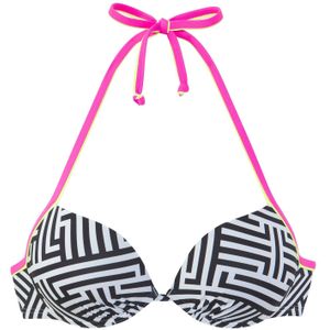 Look - Gedessineerd - Bikinitop - Zwart/wit - Zonder Beugels