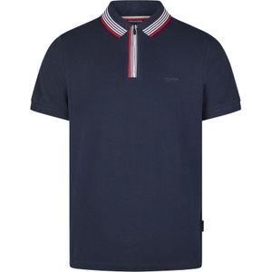 HECHTER PARIS Shirt 'Pique'  navy / rood / wit