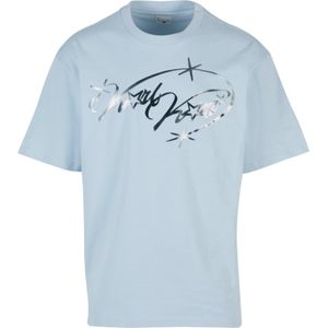 Karl Kani Shirt 'Authentic Star'  lichtblauw / zilver