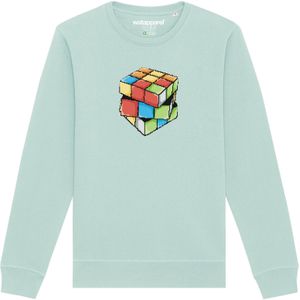 Watapparel Sweatshirt ' Pixel Zauberwürfel '  azuur / gemengde kleuren