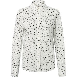 Marc O'Polo - Gedessineerde Blouse - Multi Wit - Lange Mouwen - Regular Fit