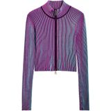 Desigual - Gebreid Vest - Hemelsblauw - Slanke Pasvorm - Lange Mouw