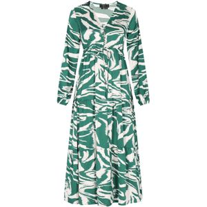 faina Jurk  jade groen / wit