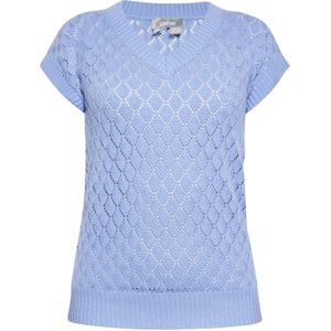 usha - Pullover - V-hals - Gebreid - Met Diamantpatroon