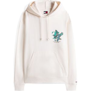 Tommy Jeans Sweatshirt 'NOVELTY'  groen / lila / zwart / wit