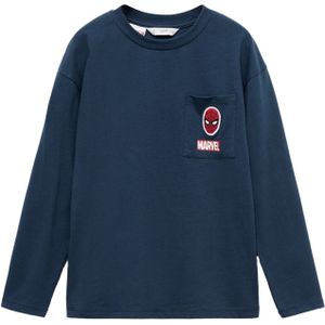 MANGO KIDS Shirt 'Avespide'  navy / lichtblauw / rood / wit