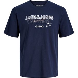 JACK & JONES Shirt  navy / wit