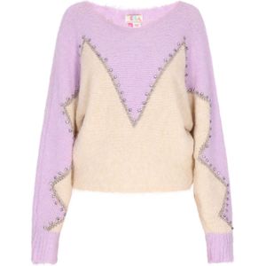 IZIA Trui  beige / lavendel