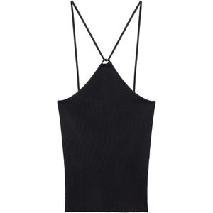 MANGO Gebreide top 'ANGELINA'  zwart