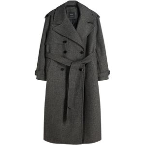 Bershka Tussenmantel  antraciet / lichtgrijs