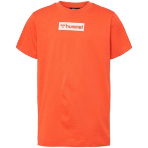 Hummel Shirt  donkeroranje / wit