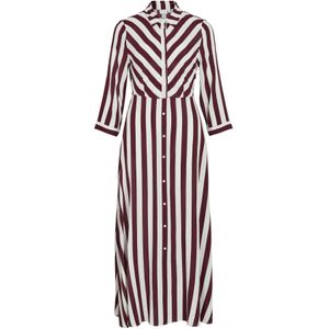 VILA Blousejurk  wijnrood / wit