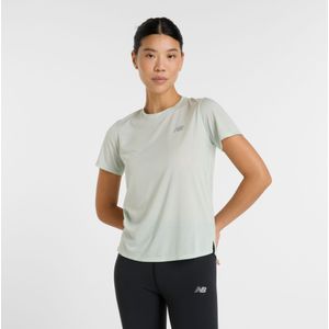 New Balance - Athletics - Functioneel Shirt - Offwhite - Kwartmouw