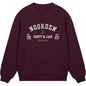F4NT4STIC Sweatshirt 'Knut & Jan Hamburg'  bordeaux