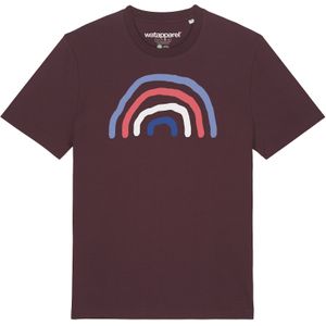 Watapparel Shirt 'Regenbogen'  blauw / rood / donkerrood / wit