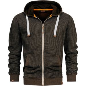 INDICODE JEANS Sweatvest ' Baustian '  bruin