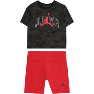 Jordan Set 'FLIGHT'  knalrood / zwart gemêleerd / wit