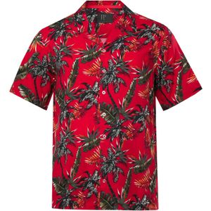 JP1880 Overhemd  olijfgroen / lichtrood / zwart / wit