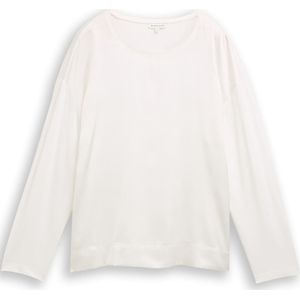 TOM TAILOR - T-shirt - Wit - Lange Mouw - Losse Pasvorm