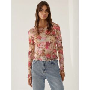 Hiccup Shirt  beige / bruin / pink / pastelroze