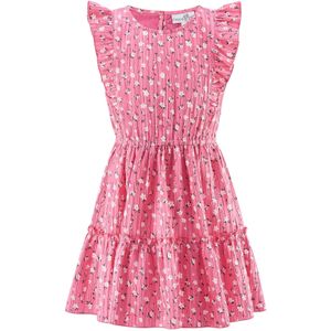 happy girls Jurk  pink / wit