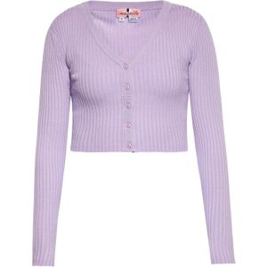 swirly Gebreid vest  lavendel