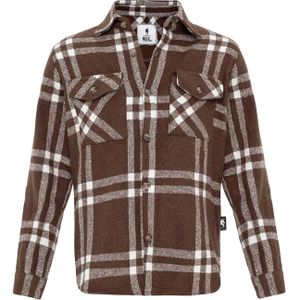 Moxx Paris Overhemd  chocoladebruin / wit