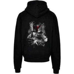 F4NT4STIC Sweatshirt 'Star Wars Boba Fett Distressed'  grijs / rood / zwart / wit