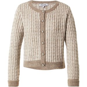 MORE & MORE Gebreid vest  beige / zilvergrijs
