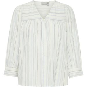 Fransa Blouse 'Nadu'  blauw / grijs / wit