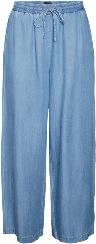 VERO MODA - VMBREE - Broek - Blauw - Denim - Wide Leg - Mid Waist