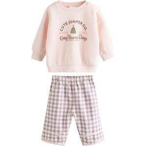 Next Set  groen / pastellila / pastelroze / wit