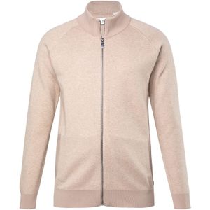 JP1880 Gebreid vest  beige gemêleerd