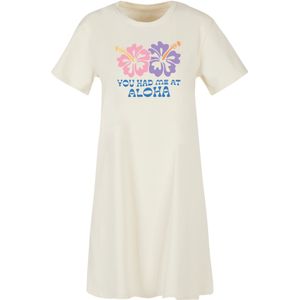 F4NT4STIC Jurk 'You Had Me At Aloha'  sand / blauw / donkergeel / lila / lichtroze