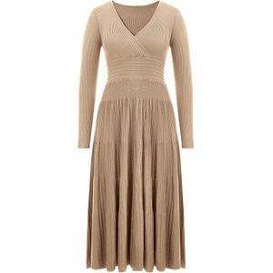 Imily Bela Gebreide jurk  beige