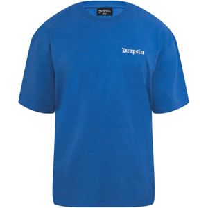 Dropsize Shirt 'Heavy Embo'  blauw / royal blue/koningsblauw / wit